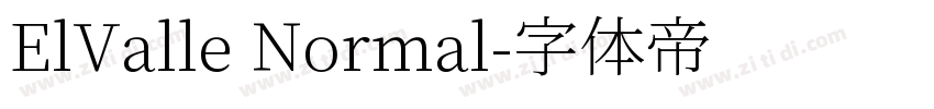 ElValle Normal字体转换